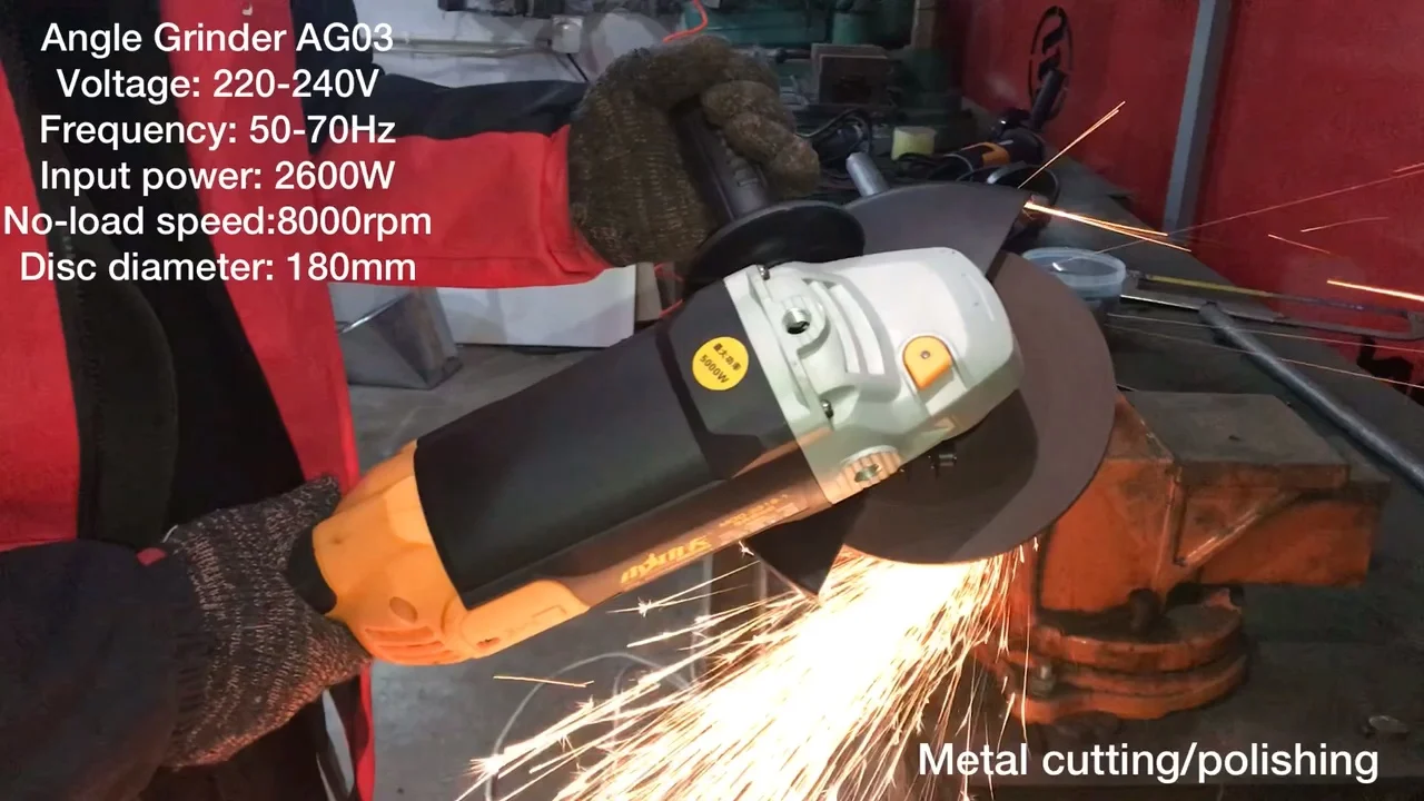 

good quality professional small electric angle grinder machine cutting metal electric angle grinder 180mm