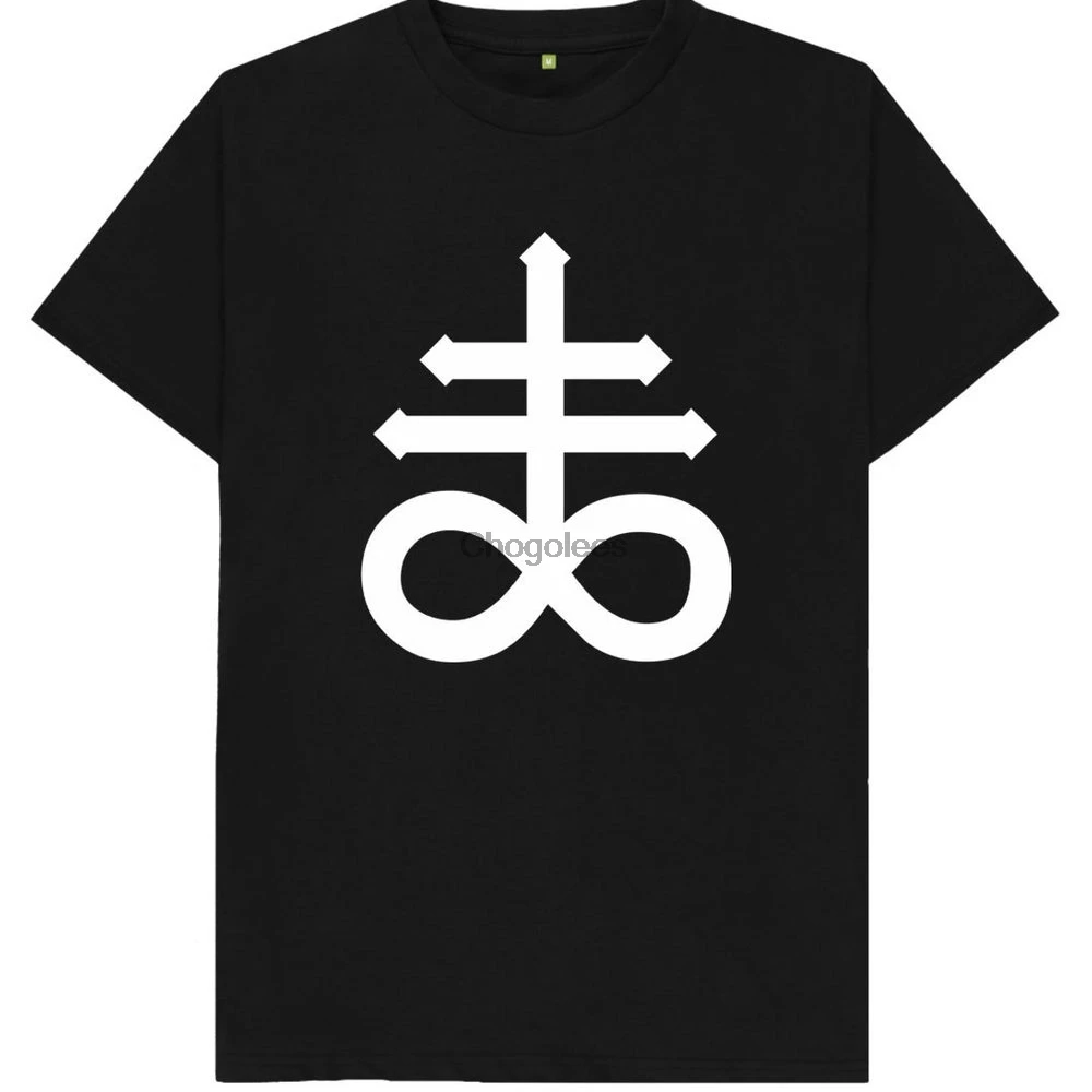 Футболка Leviathan Cross Devil 666 с символом ада сатанической пентаграммой сатаной мужская