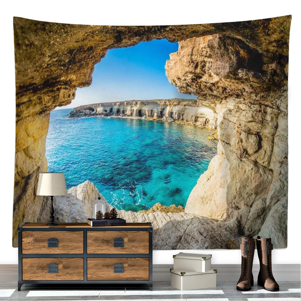 SepYue пейзаж Мистик пещера океан гобелен настенное украшение бохо спальня