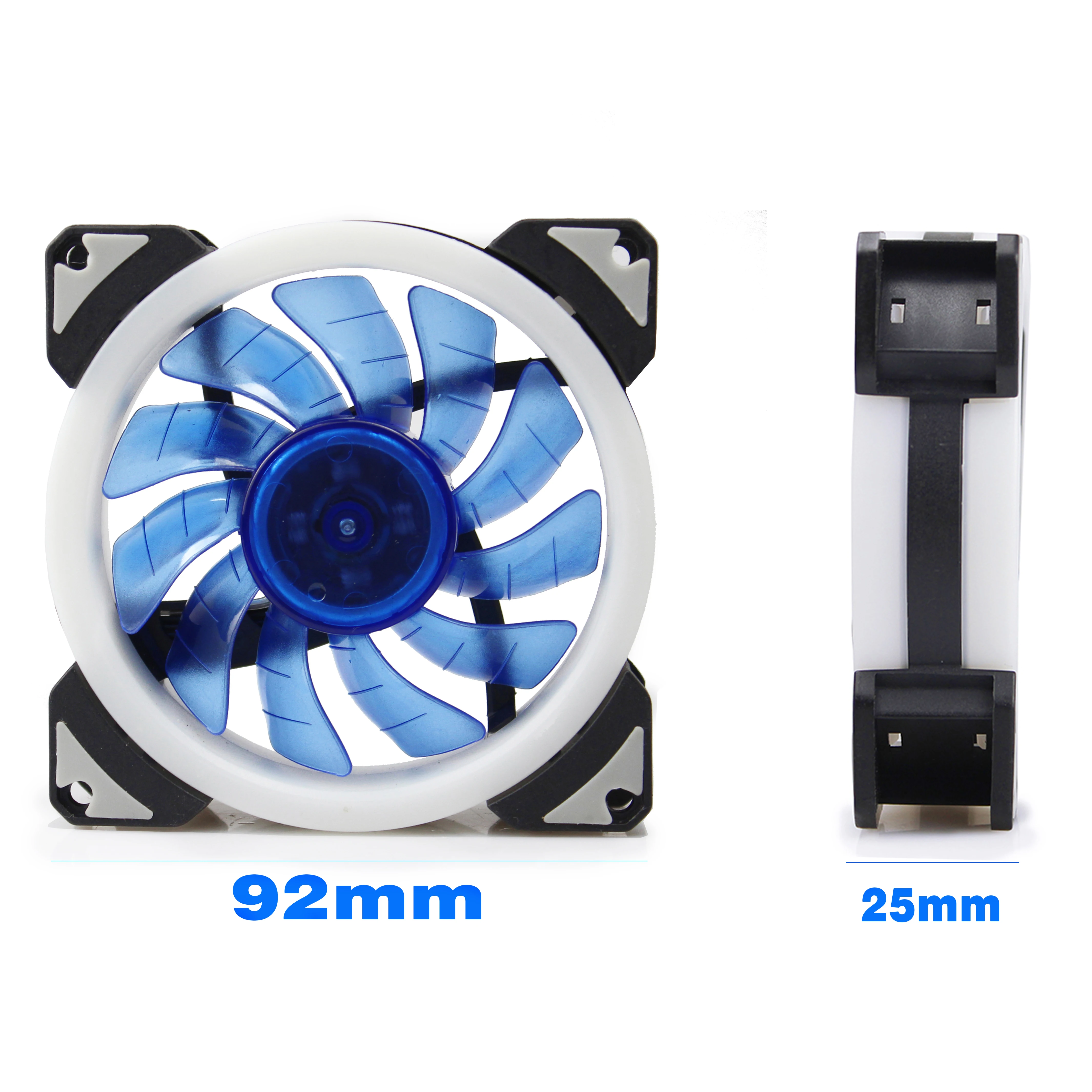 

20 Pieces PC Case Cooler Fan 92mm 90mm Computer Case Blue LED Cooling Fans PC LED 12V CPU Cooler Fan 92x92x25mm