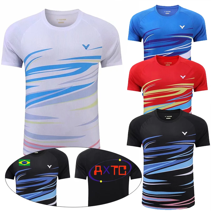

Sport Tennis Shirts Men Women Child Table Tennis Shirts Uniforms Boys Badminton T Shirt PingPong Clothes Team Game Jerseys