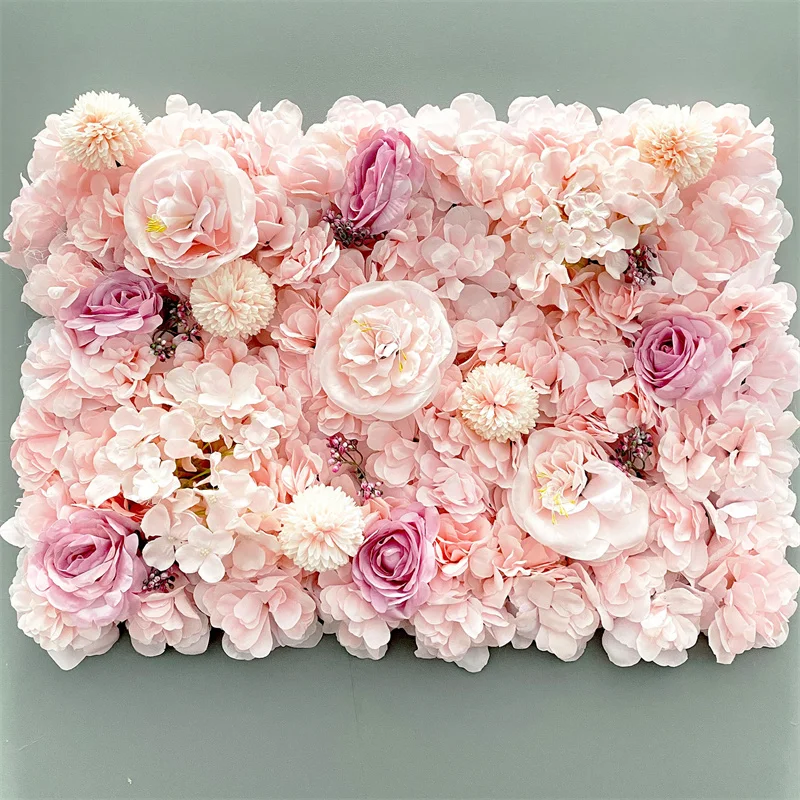 3D Silk Rose Flower Backdrop Wedding Decoration Artificial Flower Wall Panel for Wedding Home Decor Baby Shower Backdrops