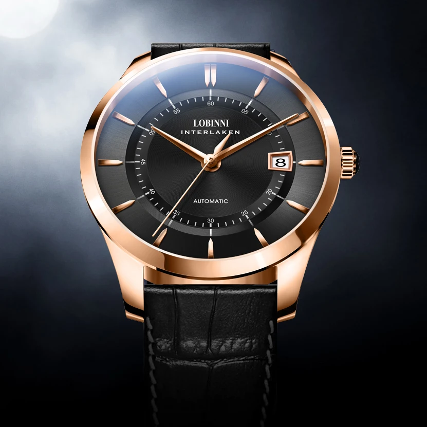 LOBINNI автоматические часы для мужчин роскошные швейцарские брендовые