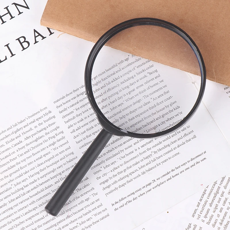 

90mm 5X Handheld Magnifier Reading Map Newspaper Magnifying Glass Jewelry Loupe