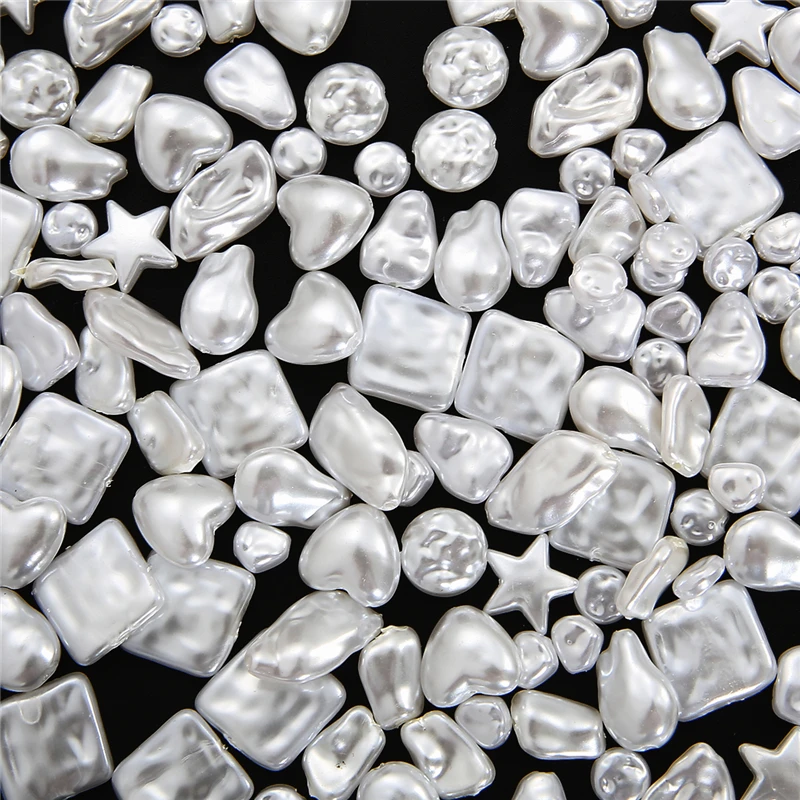 5-20 шт. нерегулярные Форма ABS искусственный жемчуг в форме сердца Spacer Бусины для