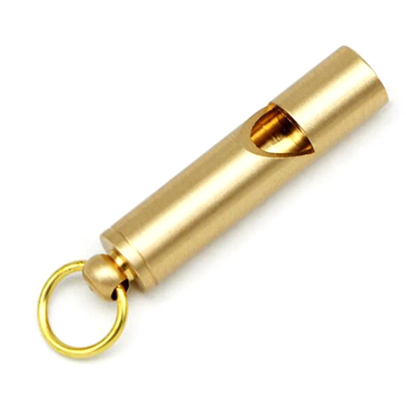 Ретро свисток из чистой латуни для выживания на открытом воздухе подвесной