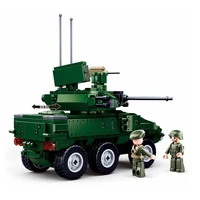 sluban military ebrc wheeled infantry fighting vehicle ww2 army mbt figures battle tank moc building blocks bricks classic model