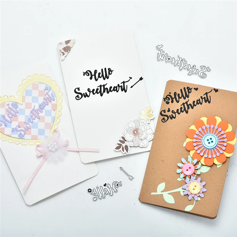 Штампы DiyArts с буквами Hello штампы металлические для рукоделия скрапбукинга