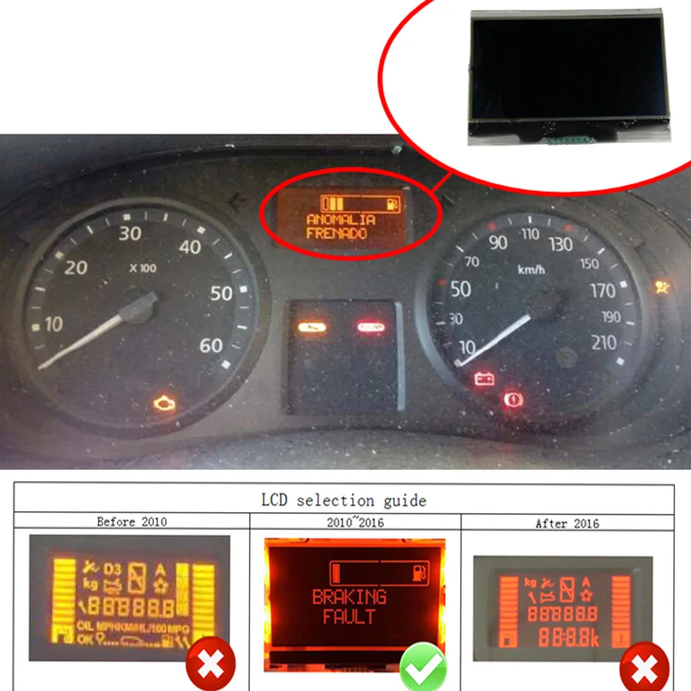 

vdo display screen instrument cluster lcd vdo display screen for renault trafic 2 x83 2010- 2016