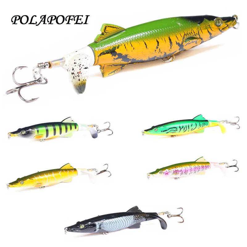Поддельные Щука рыболовная приманка воблер (Wobbler) 12 5 см 16g Crankbait черная