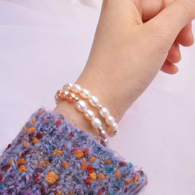 Женское ювелирное изделие ASHIQI серебро 925 пробы натуральный пресноводный