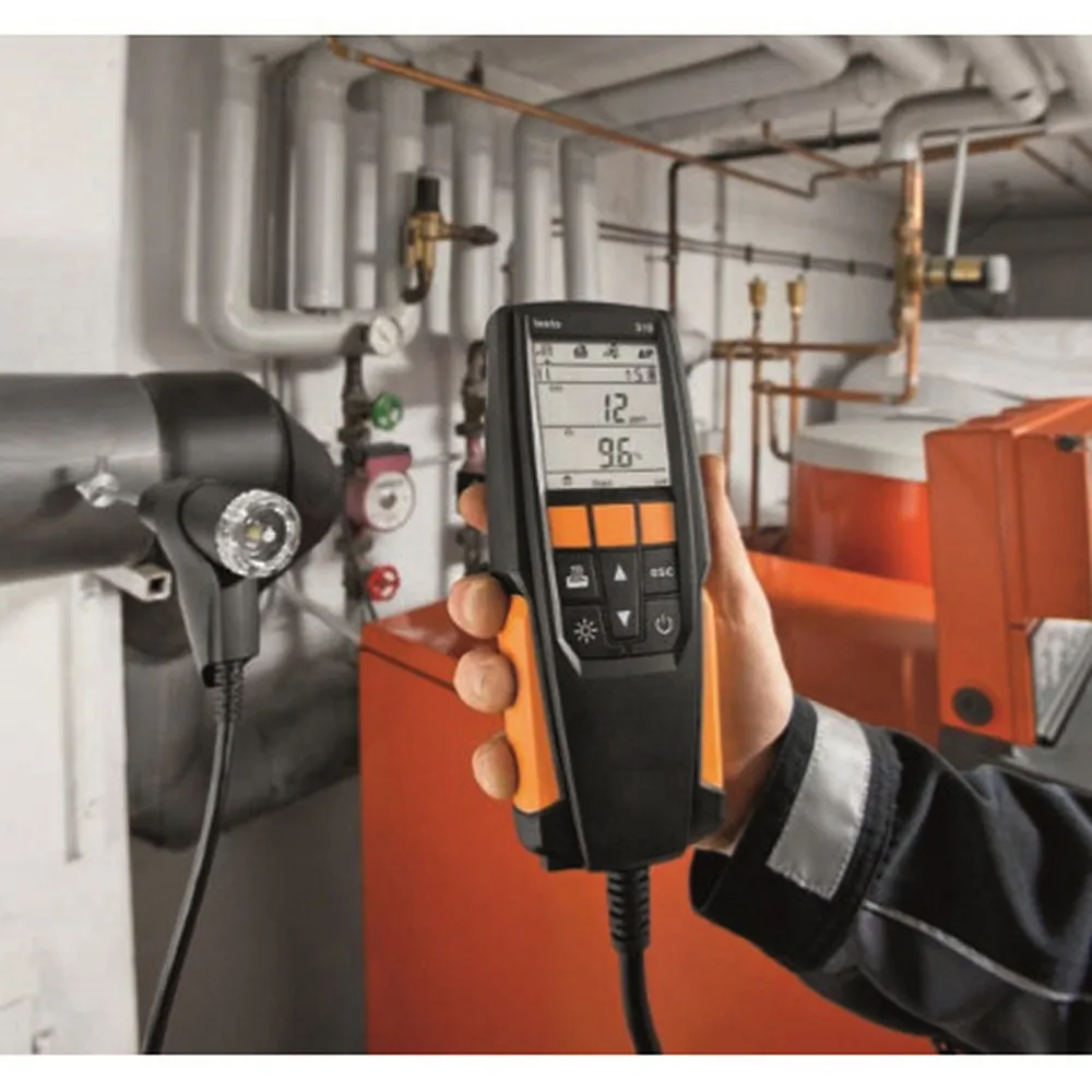 

Testo 310 Flue Gas Analyzer Measuring Range 0 To 4000 PPM Combustion Analyzer O2 CO CO2 Without Printer Gas Combustion Analyzer