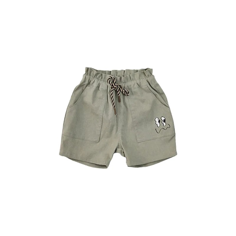 

2021 Spring New T-shirt Shorts Set Korean Round Neck Children's Bottoming Long-sleeved T-shirt Top Simple Baby Shorts