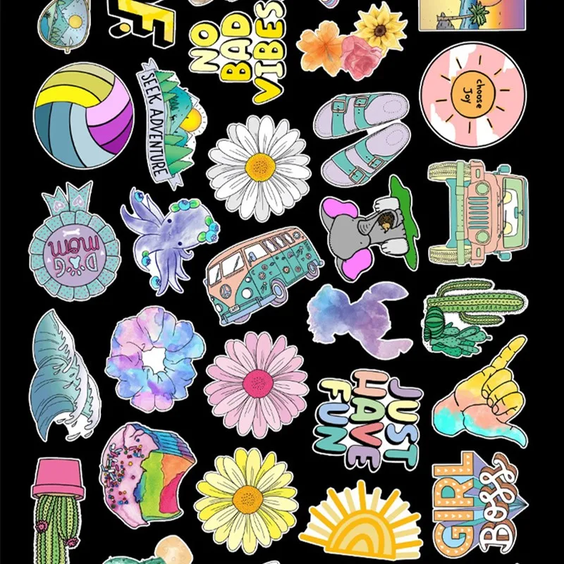 50 шт./лот новые модные забавные аниме наклейки на раму велосипеда компьютер