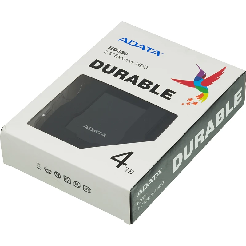 Жесткий диск A Data USB 3.0 4Tb AHD330 4TU31 CBK HD330 DashDrive Durable 2.5&quot черный|Внешние жесткие диски| |