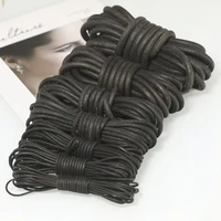 5m round cowhide rope 1 1 5 2 2 5 3 4 5 6 8mm black leather rope diy bracelet jewelry making leather craft accessories
