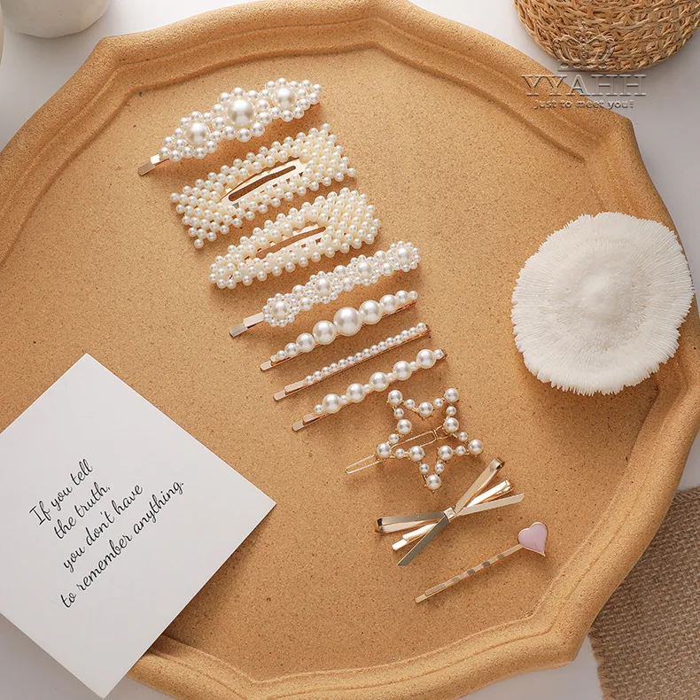 

Web Celebrity Hairpin 8-piece Set of Fairy Clips Korean Version of Ins Girl Hairpin Bangs Clip Edge Clip Female