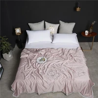 40 acid cosmetology quilt embroidery lace summer duvet silky soft comforter 200x230cm size with filler