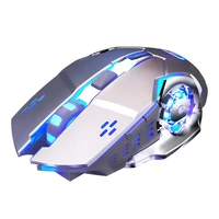 2 4g wireless gaming mouse ergonomic 6 buttons led 1600dpi computer rechargeable gamer mice silent mouse for pubg fps games