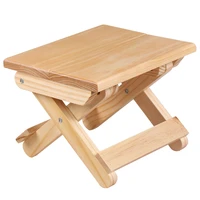 portable household solid wood mazar fishing chair taburete pine wood folding stool kids furniture small bench square stool