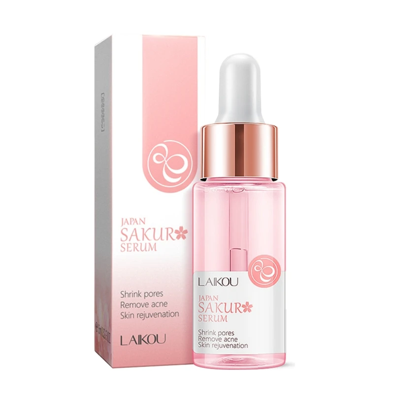 

15ML Japan Sakura Face Serum Nourish Essence Oil Control Brightening Rejuvenation Skin Whitening Cherry Blossom Serum Skin Care