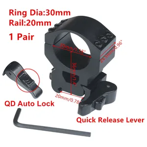 Крепление для прицела 30 мм кольцо сверхмощные 6 болтов 20 мм планка Вивера Пикатинни QD быстрое отсоединение рычаг блокировки крепление M16 пистолет лазеры