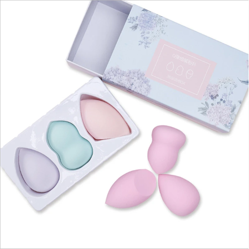 

3 pcs/set Cosmetic Sponge Powder Puff Smooth Women's Makeup Foundation Sponge Beauty Egg Make Up Tools Accessories