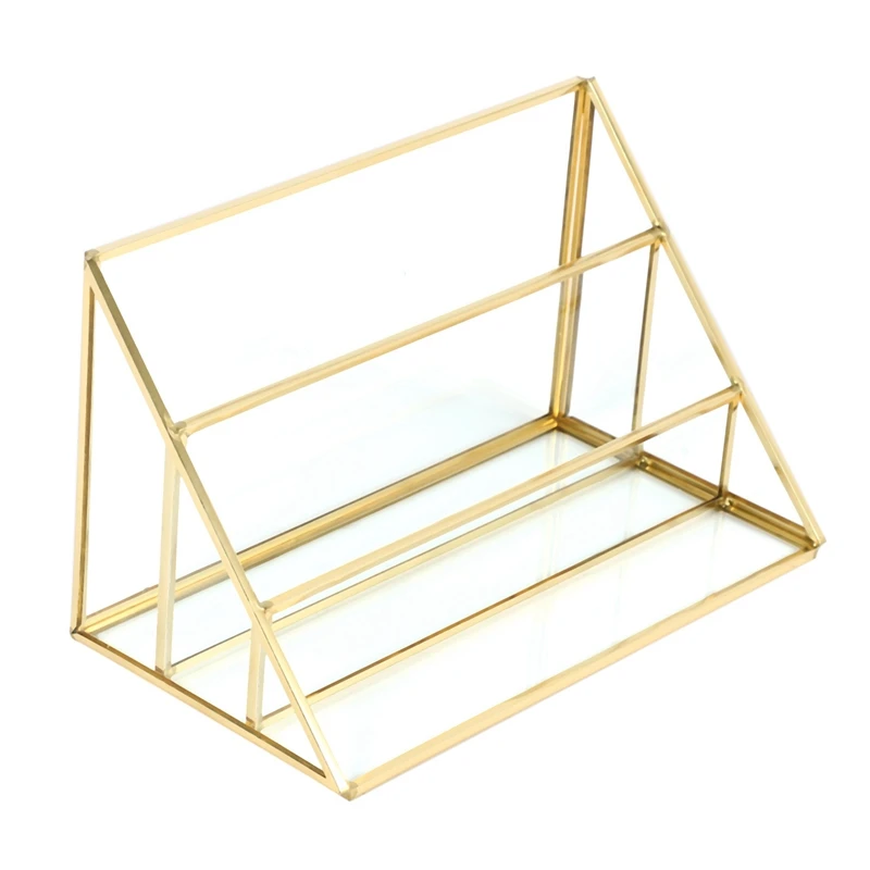 

Transparent Glass Storage Box Display Stand Shelf Desktop Organizer Box Jewelry Bracelets Rack Dressing Table Decor