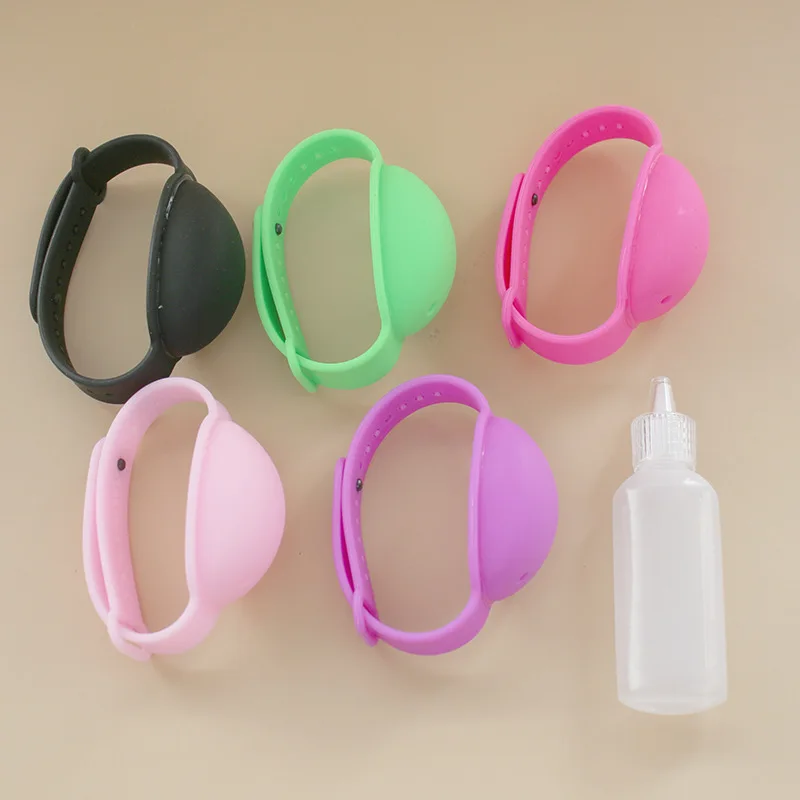 

Silicone Wristband Hand Dispenser Wearable Hand Sanatizer Wristband Dispenser Soap Dispenser Bracelet Desinfectant