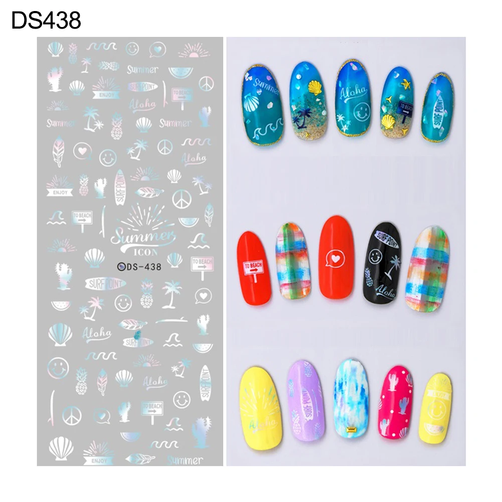 Элегантный цветок бабочка фейерверк переводная Вода Дизайн ногтей Наклейка