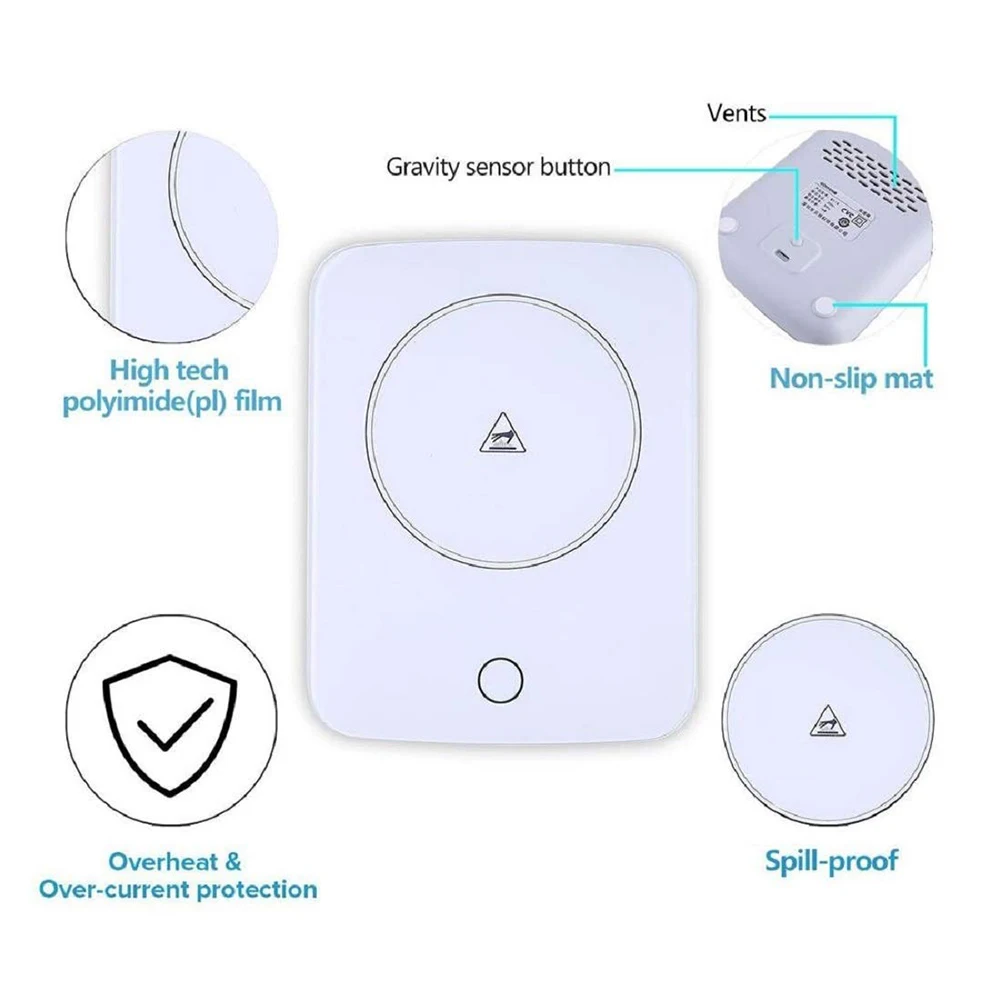 Офисный нескользящий нагреватель с USB чашкой для кофе молока чая напитков