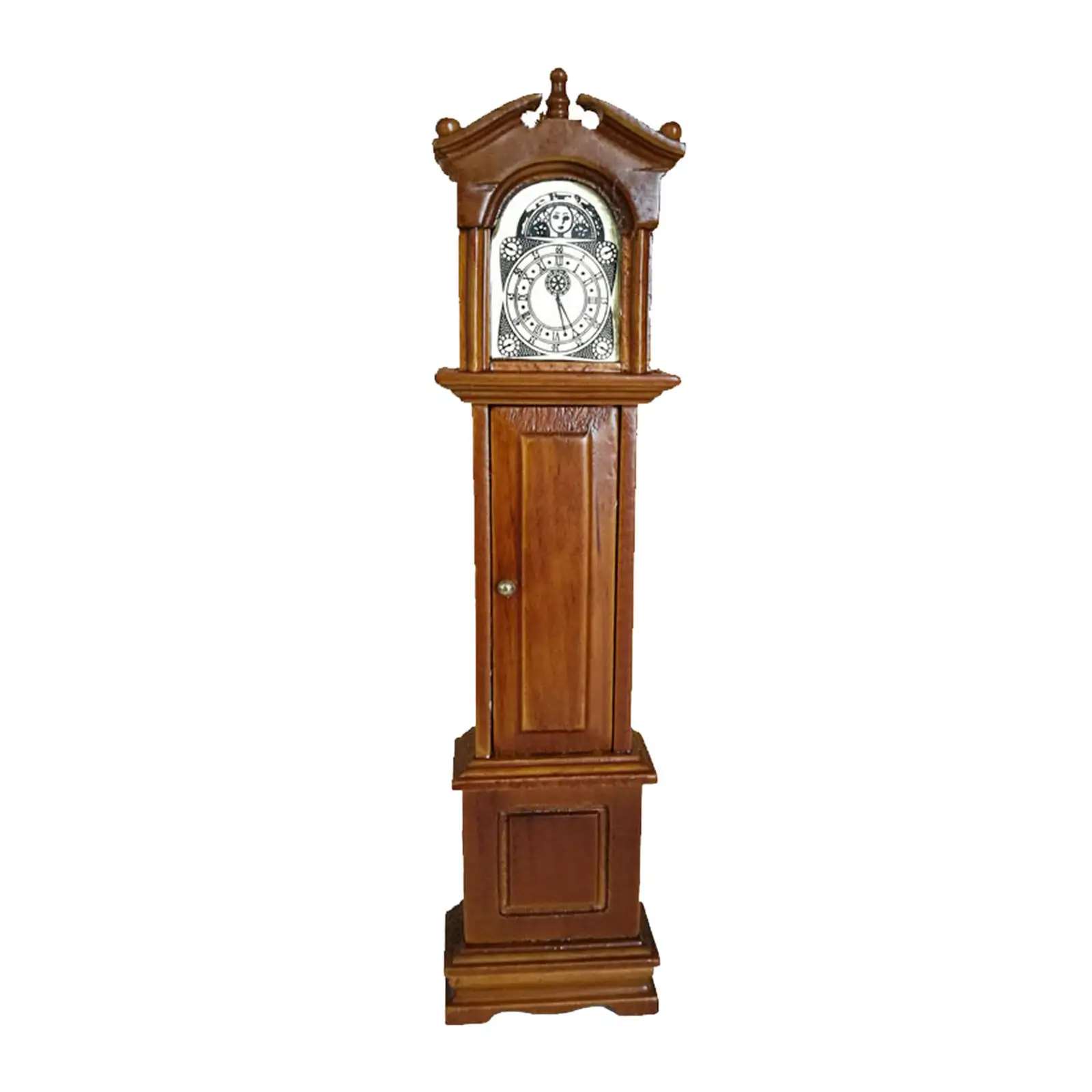 

Miniatures Dollhouse 1/12 Dollhouse Miniature Grandfather Clock Wooden Mini Model Furniture Accessory Cute For Kid Children
