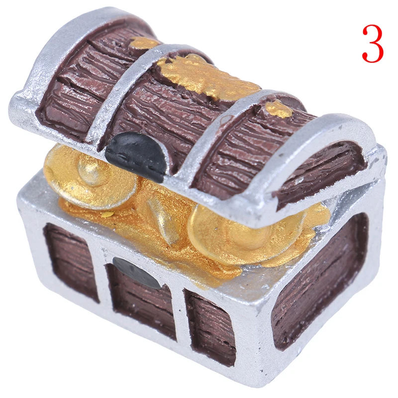 as pic 1 шт. миниатюрная винтажная шкатулка для кукол, мини Пиратская шкатулка для ювелирных изделий, чехол для детских игрушек, аксессуары для кукольного дома - Цвет: as pic