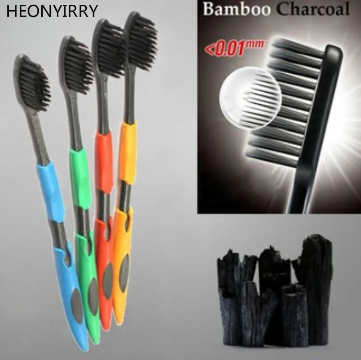 4 шт. Бамбуковая угольная зубная щетка уход за полостью рта мягкая нано набор для