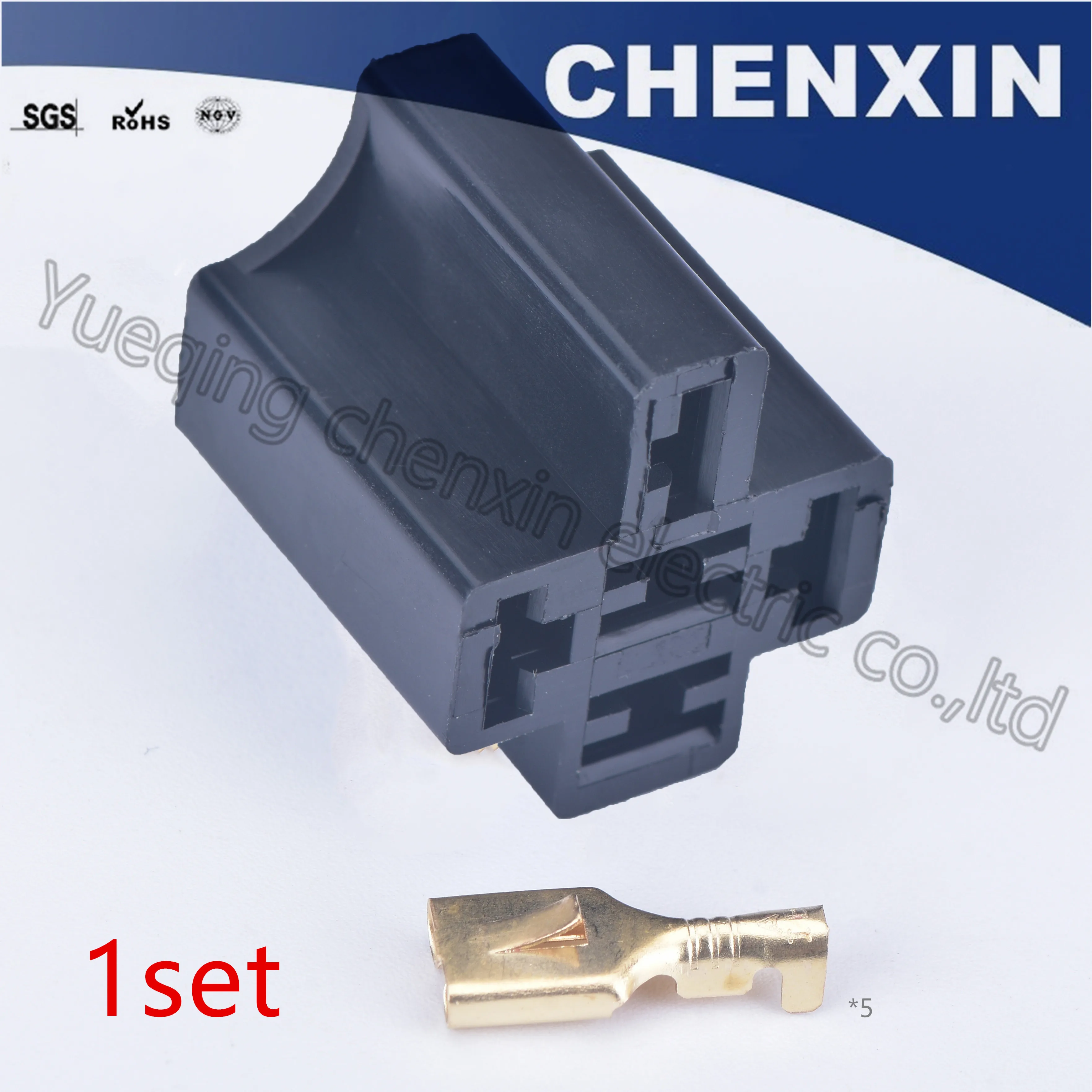 

Black 5 pin not waterproof auto connector plug female 6.3 car wiring harness repair connectors plug relay plug connector