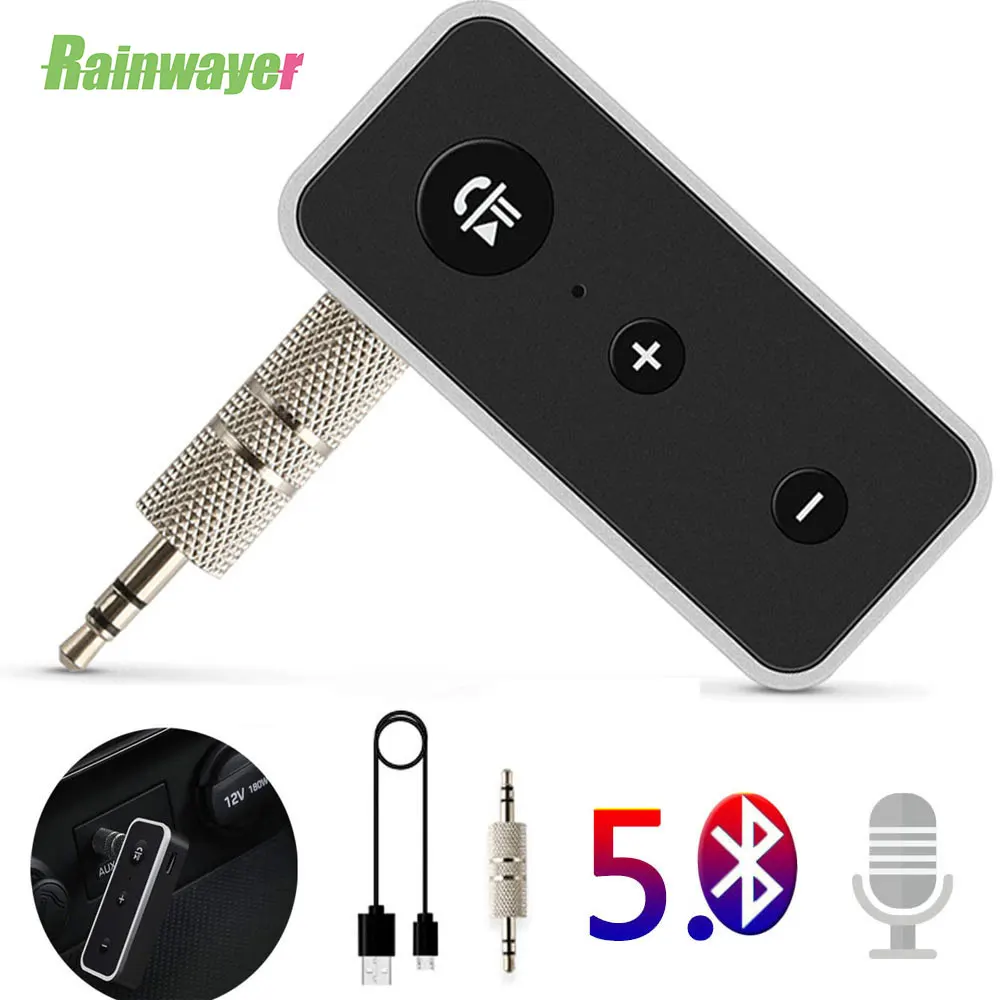 Беспроводной автомобильный комплект с приемником Bluetooth 5 0 стереозвук 3 мм AUX аудио