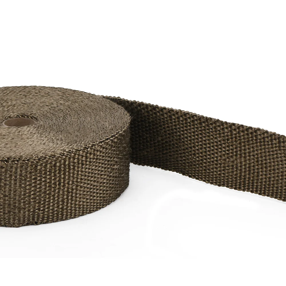 PQY - 2&quotx 15meter Premium Exhaust Heat Wrap Manifold Titanium Lava Fiber Thermal + 6 pcs Ties PQY1915T | Автомобили и