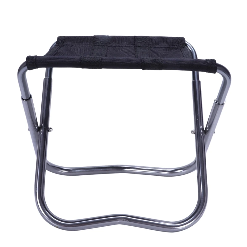 

Portable Folding Aluminum Oxford Cloth Chair Outdoor Patio Fishing Camping with Carry Bag Black