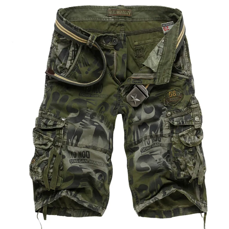 Мужские повседневные камуфляжные шорты тонкие прямые лето 2019|Мужские шорты| |