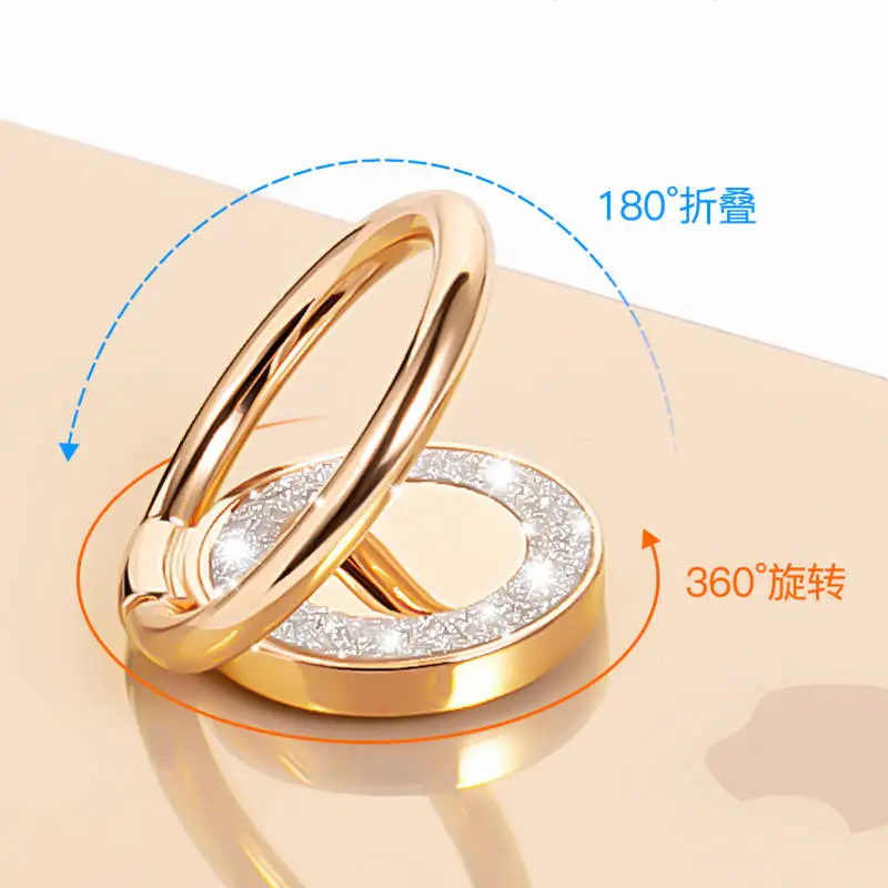 

Fashion Metal Mobile Phone Finger Ring Holder Telephone Support Accessories Magnetic Car Bracket Socket Stand on Mobile Phones