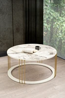 venus metal toe gold marble pattern medium coffee table