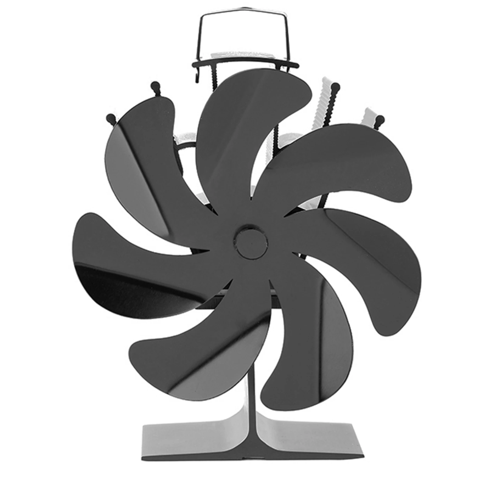 

Fireplace Stove Fan 7 Blades Automatically Rotating Fan Efficiently Heat Distribution Log Burning Stove Fan For Large In Style