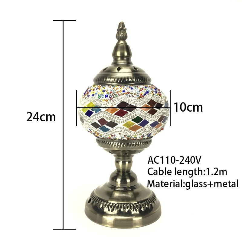 Декоративный светильник ручной работы в турецком стиле ретро красочное стекло