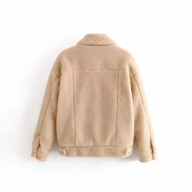 Осенне-зимнее пальто женское повседневное винтажное Свободное пальто-бомбер из