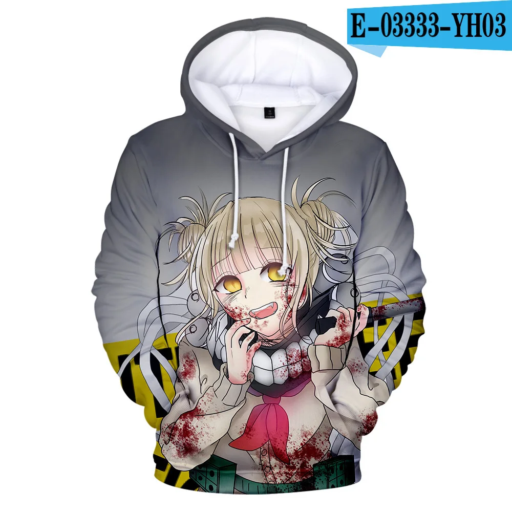 Аниме My Hero Academy химико Тога JK Косплей Костюм с 3D принтом Boku No Hero Academy забавная Толстовка для мужчин и женщин Повседневная Толстовка - Цвет: 003