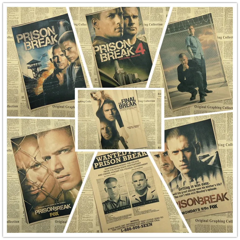 Винтажный постер в виде побега из тюрьмы бара декор для детской комнаты комиксы