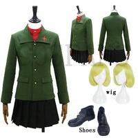 girls und panzer katyusha nonna suit cosplay costume carnaval halloween christmas cosplay costume custom size wigs and shoes