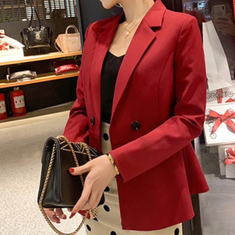 Женские блейзеры и куртки Женская официальная одежда с v-образным вырезом на