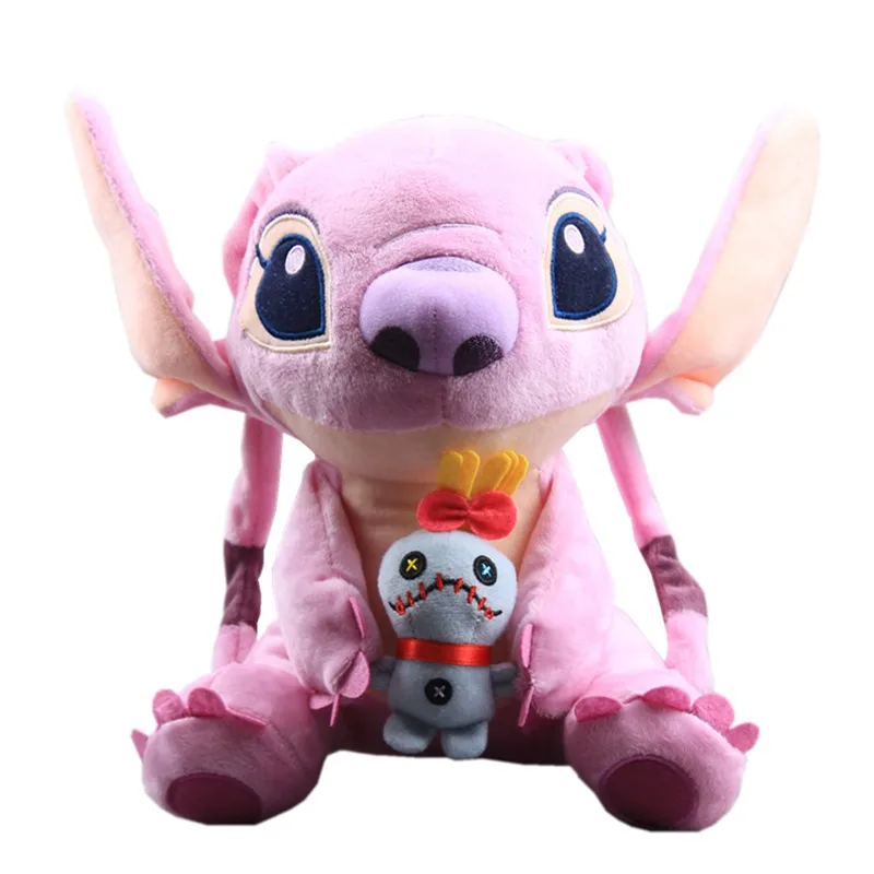 25 см Disney Cute Lilo andStitch Мягкие плюшевые игрушки кукла розовый Ангел Холдинг Scrump