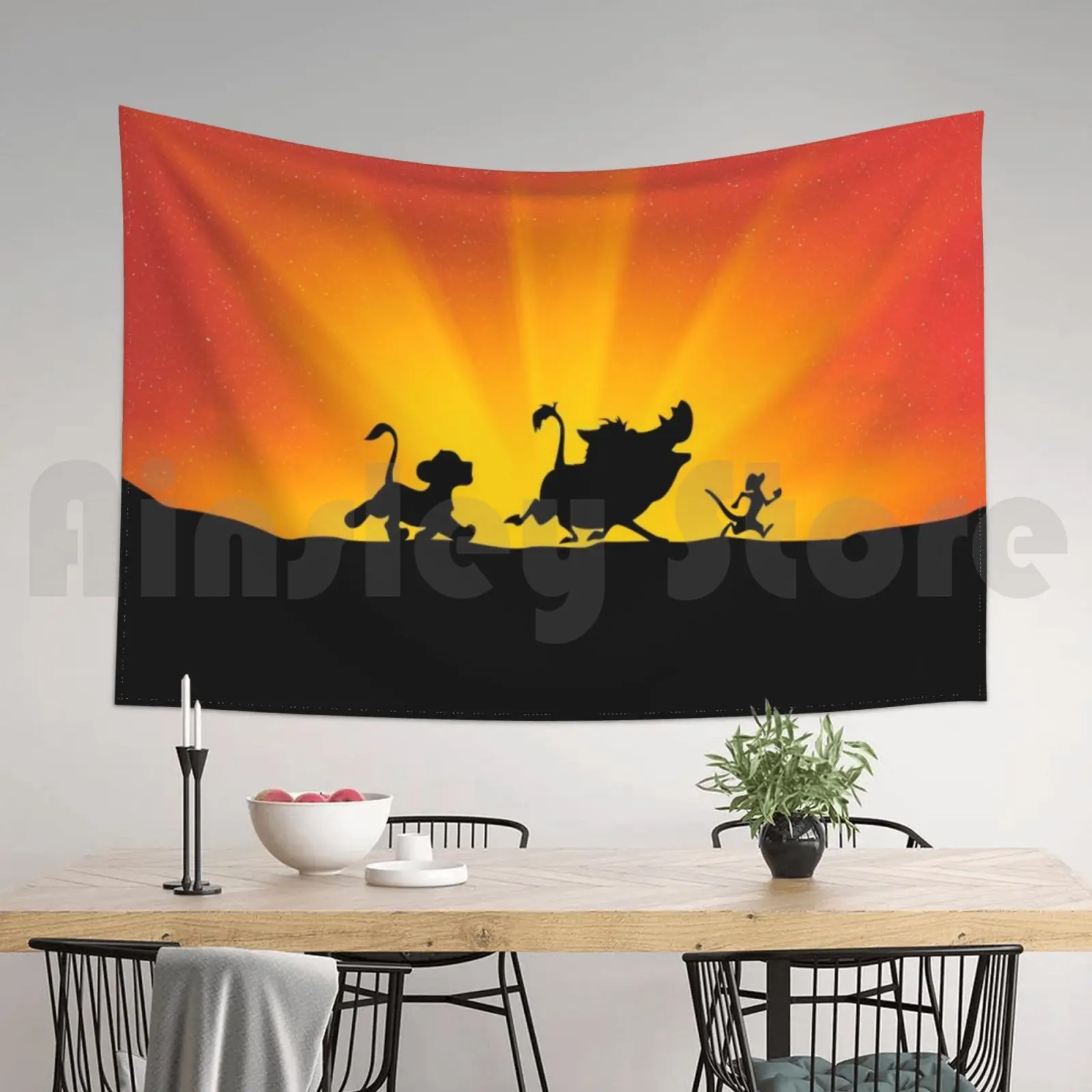 Гобелен Hakuna гобелен для гостиной спальни Kill Rudder Pumbaa Simba король льва |